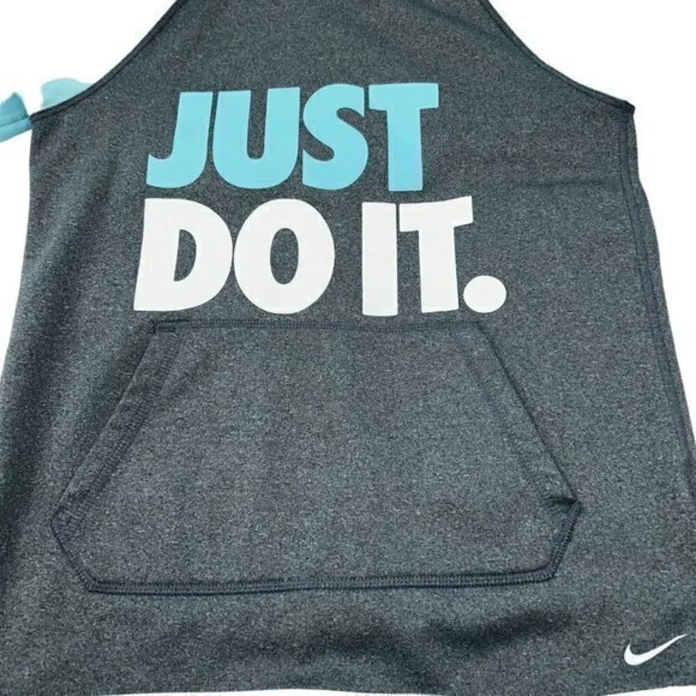 Nike‎ Size XSmall Aqua Blue Grey Hoodie Sweatshirt Therma Fit Logo Just Do It